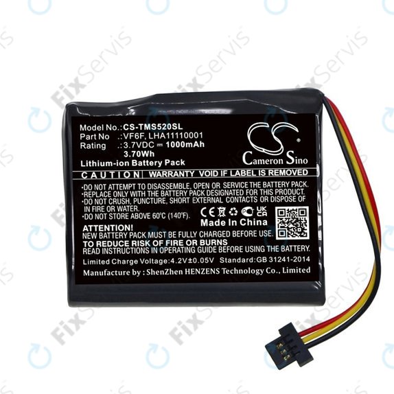 Batéria pre TomTom Start 52, 1000mAh, Li-Ion, 3.7V, VF6F, HQ