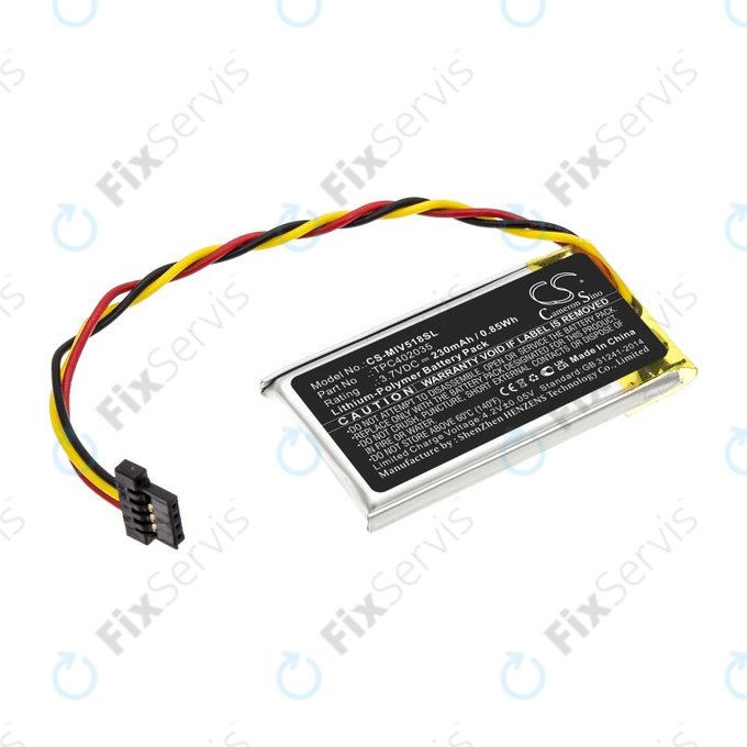 Batéria pre Mio MiVue 508, 518, 528, 538, 608, 618, 792, 230mAh, Li-Pol, 3.7V, TPC402035, HQ