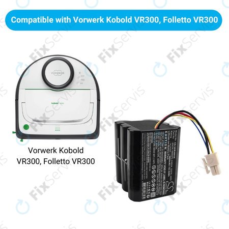 Vorwerk Kobold VR300, Folletto VR300 - Batéria 32579, 4403, 4NCR/18650P2-C002A Li-Ion 14.4V 5800mAh HQ