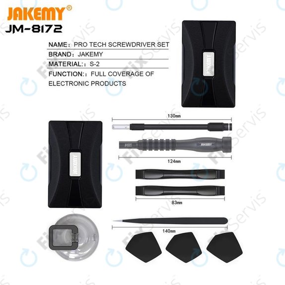 Jakemy JM-8172 - Sada Servisného Náradia pre Servis Elektroniky 73v1