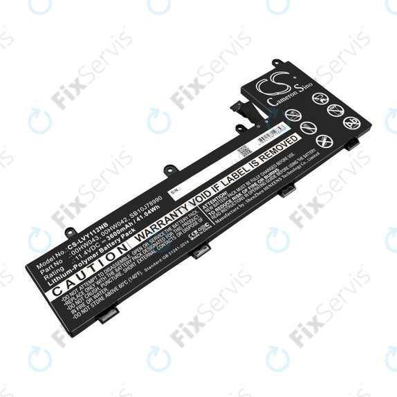 Batéria pre Lenovo Yoga 11e, ThinkPad Yoga 11e ChromeBook 20, 3600mAh, Li-Pol, 11.4V, 00HW043, HQ
