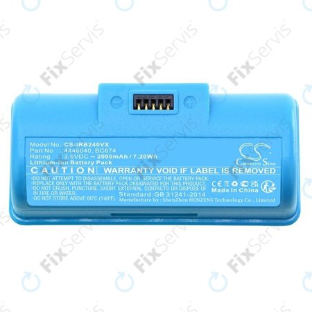 iRobot Braava Jet 240, 241, 244, 245, Mopping Robot - Batéria 4446040, BC674 Li-Ion 3.6V 2000mAh HQ