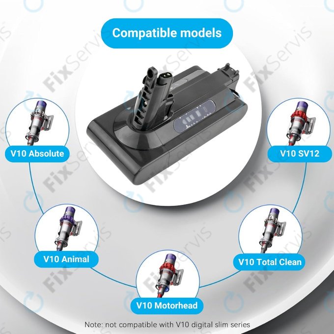 Dyson V10 - Batéria 969352-02, SV12, 206340 Li-Ion 25.2V 2500mAh HQ