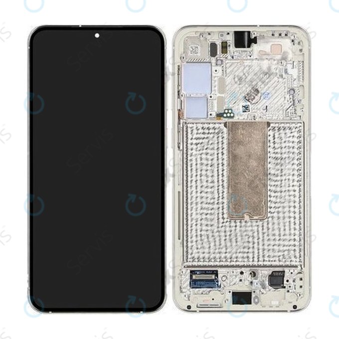 Samsung Galaxy S23 Plus S916B - LCD Displej + Dotykové Sklo + Rám (Cream) - GH82-30478B, GH82-30476B, GH82-30477B Genuine Service Pack