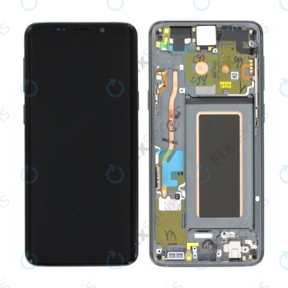 Samsung Galaxy S9 G960F - LCD Displej + Dotykové Sklo + Rám (Titanium Gray) - GH97-21696C, GH97-21697C Genuine Service Pack