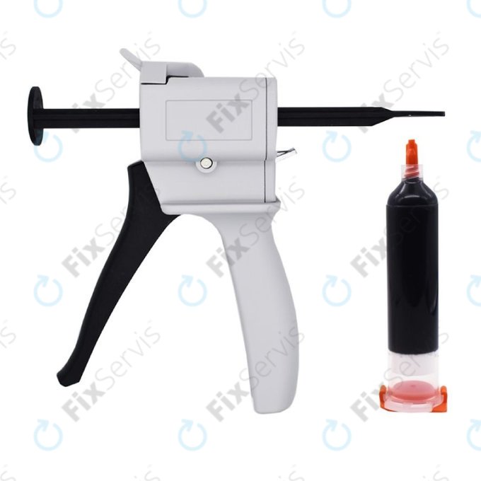 E-Fixit Black-8 - Štrukturálne Lepidlo na Zadné Sklá, Kryty a Rámy + Lepiaca Pištoľ