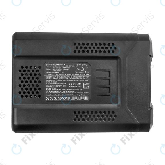 Batéria pre Greenworks Pro 80V, Cramer 82V, Stiga Combi, Stiga Multiclip, 2000mAh, Li-Ion, 80V, 2901302, HQ