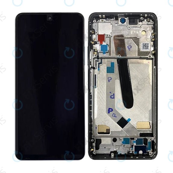Xiaomi Mi 11i M2012K11G - LCD Displej + Dotykové Sklo + Rám (Black) TFT
