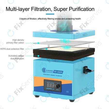 Sunshine SS-6605 - Odsávač Dymu pri Spájkovaní