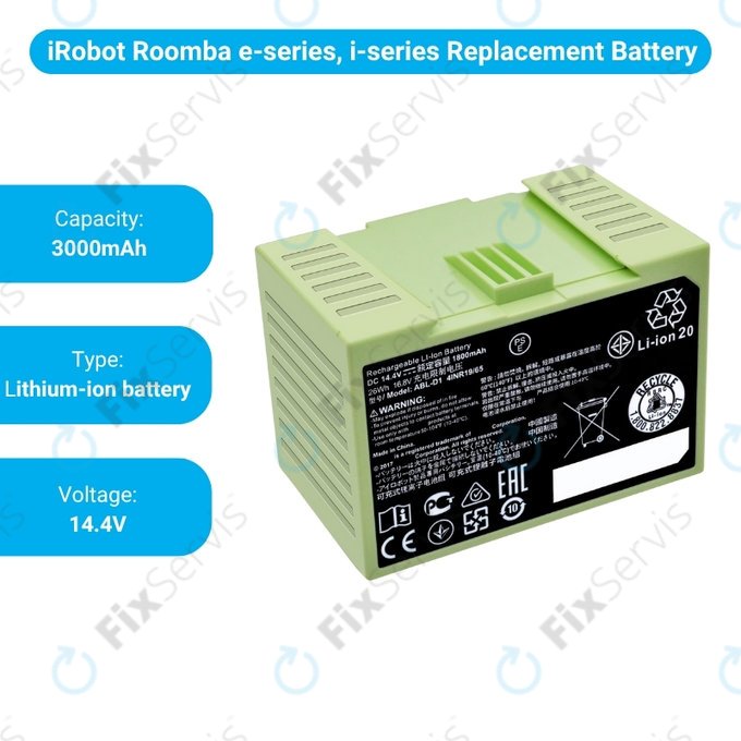 iRobot Roomba e-series, i-series - Batéria ABL-D1, 4624864, ABL-D2 Li-Ion 14.4V 3000mAh