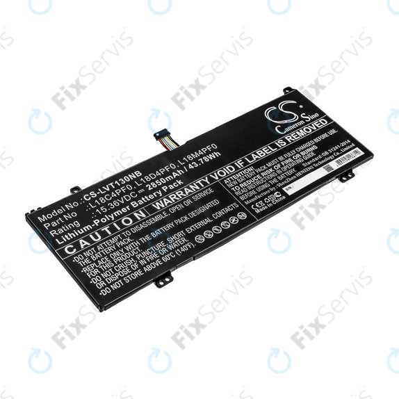 Batéria pre Lenovo ThinkBook 13s, 14s, 2850mAh, Li-Pol, 15.36V, L18C4PF0, HQ