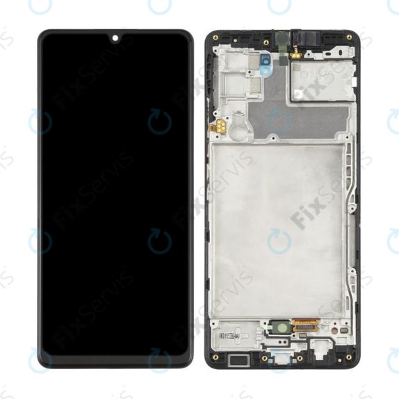 Samsung Galaxy A42 5G A426B - LCD Displej + Dotykové Sklo + Rám (Black) OLED