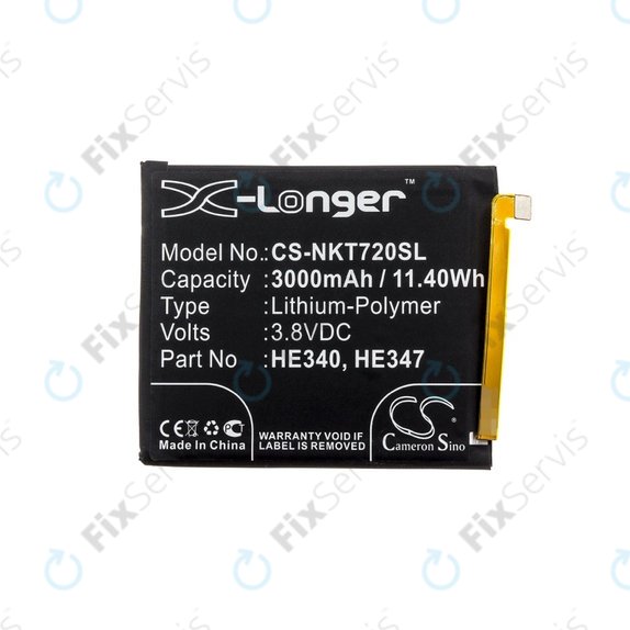 Batéria pre Nokia 7.1, 3000mAh, Li-Pol, 3.8 V, HE340, HQ