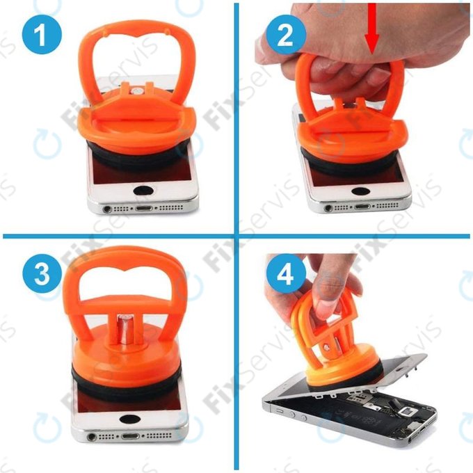 Pevná Prísavka na Otváranie Zariadení (plast, guma)