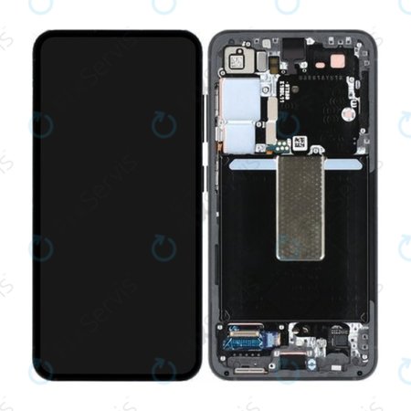 Samsung Galaxy S23 S911B - LCD Displej + Dotykové Sklo + Rám (Graphite) - GH82-30481E Genuine Service Pack