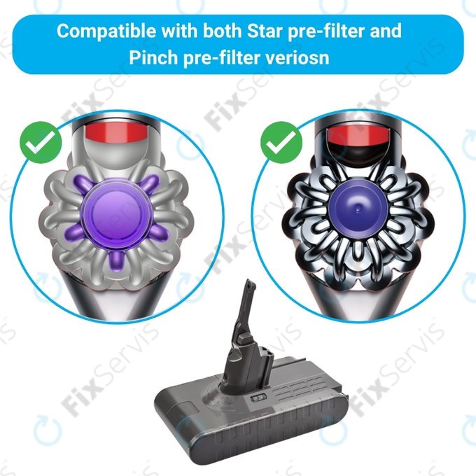 Dyson V8 - Batéria 215681, PM8-US-HFB1497A Li-Ion 21.6V 4000mAh