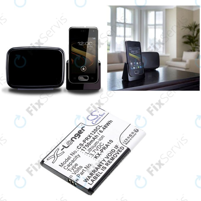 Batéria pre Panasonic KX-PRX110, 120, 150, 1750mAh, Li-Ion, 3.7V, KX-PRA10, HQ