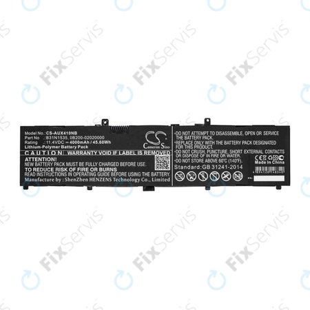 Batéria pre Asus UX310, UX310UAK, UX410UQ, 4000mAh, Li-Pol, 11.4V, B31N1535, HQ