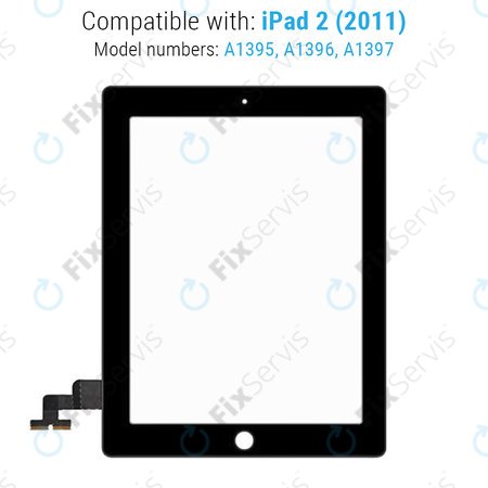 Apple iPad 2 - Dotykové Sklo (Black)
