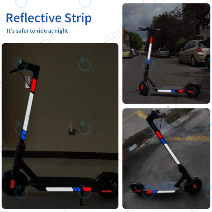 Xiaomi Mi Electric Scooter 1S, 2 M365, Essential, Pro, Pro 2 - Reflexné Nálepky (A)