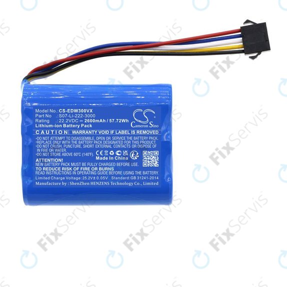 Batéria pre Ecovacs Winbot X, WA30, WA50, 2600mAh, Li-Ion, 22.2V, S07-Li-222-3000, HQ