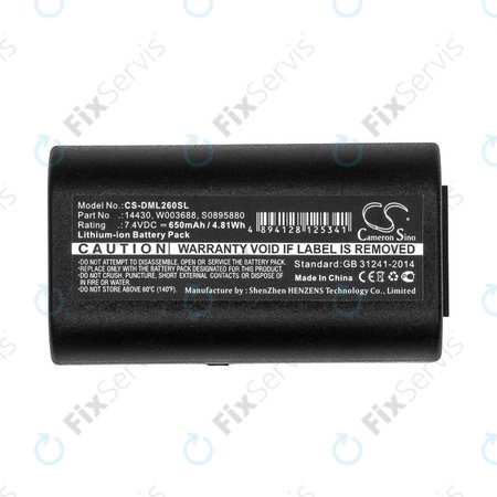 Batéria pre Dymo 260, 280, 650, 650mAh, Li-Ion, 7.4V, 14430, HQ