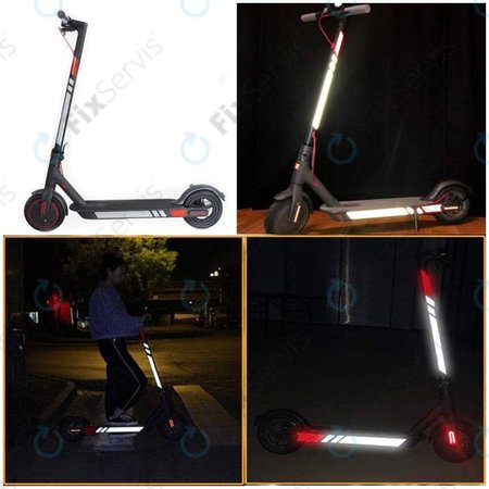 Xiaomi Mi Electric Scooter 1S, 2 M365, Essential, Pro, Pro 2 - Reflexné Nálepky (B)