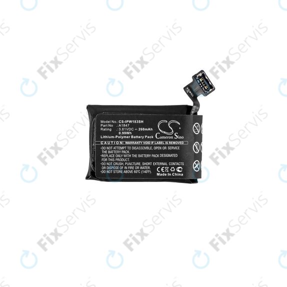 Batéria pre Apple Watch 3 38 mm, 260mAh, GPS Version, Li-Pol, 3.81 V, A1847, HQ