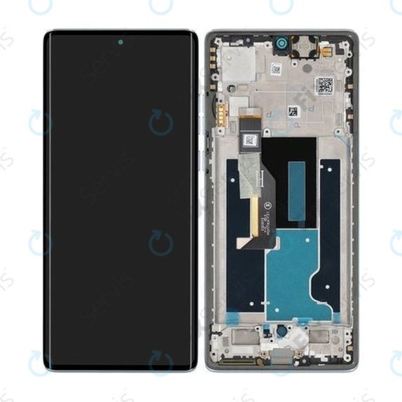 Motorola Edge 50 Fusion - LCD Displej + Dotykové Sklo + Rám (Marshmallow Blue) - 5D68C24359 Genuine Service Pack