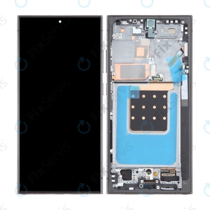 Samsung Galaxy S24 Ultra S928B - LCD Displej + Dotykové Sklo + Rám (Titanium Black) TFT