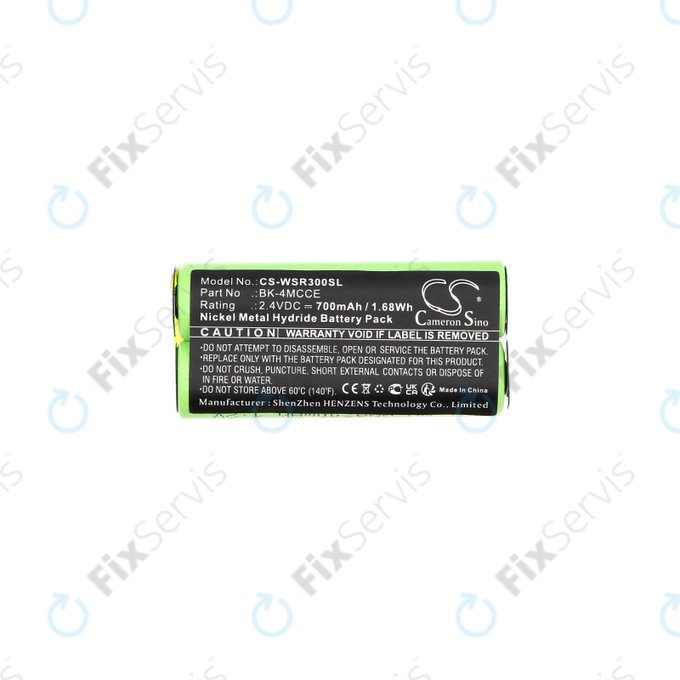 Batéria pre Waterpik 900 Sonic Toothbrush, Sensonic Plus Sr-3000, 700mAh, Ni-MH, 2.4V, BK-4MCCE, HQ