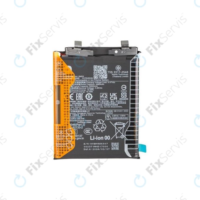 Batéria pre Xiaomi 13T Pro, 5000mAh, BM5S, 1330103000035B, Genuine Service Pack