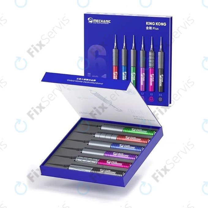 Mechanic KING KONG+ - Set skrutkovačov Torx, Tri-point, Cross - 6ks