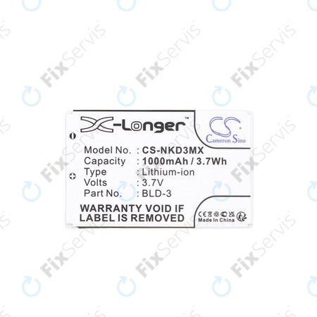 Batéria pre Nokia 7250i, 6610, 6585, 6560, 6200, 6220, 1000mAh, Li-Ion, 3.7V, BLD-3, HQ