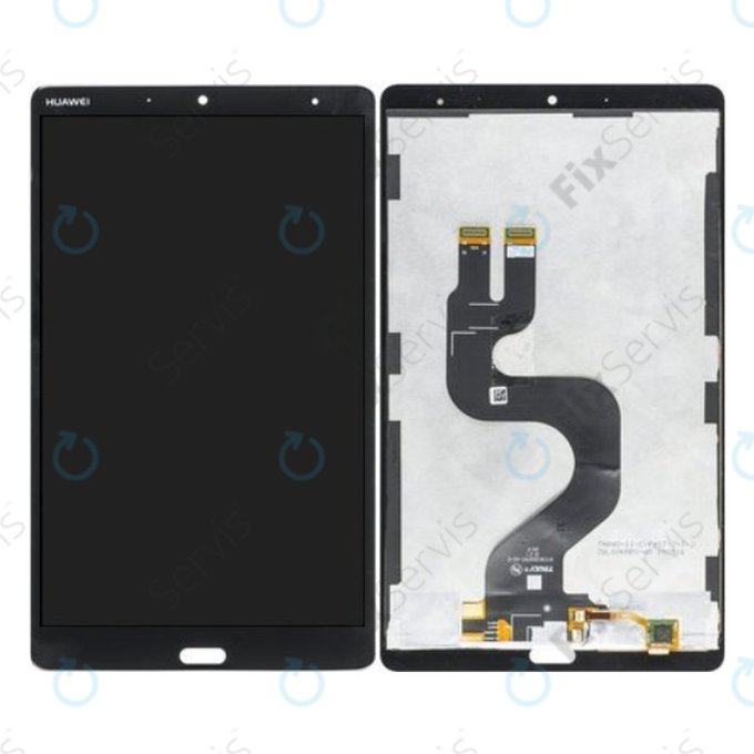 Huawei Mediapad M5 8 - LCD Displej + Dotykové Sklo + Rám + Čítačka Odtlačku (Space Grey) - 02351VKB Genuine Service Pack