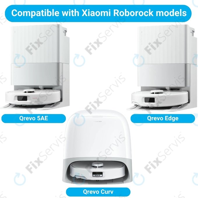 Sada náhradných dielov pre Xiaomi Roborock Qrevo, Qrevo Curv, Qrevo Edge, Qrevo 5AE (2x Hlavná kefa, 4x Filter, 4x Bočná kefa)
