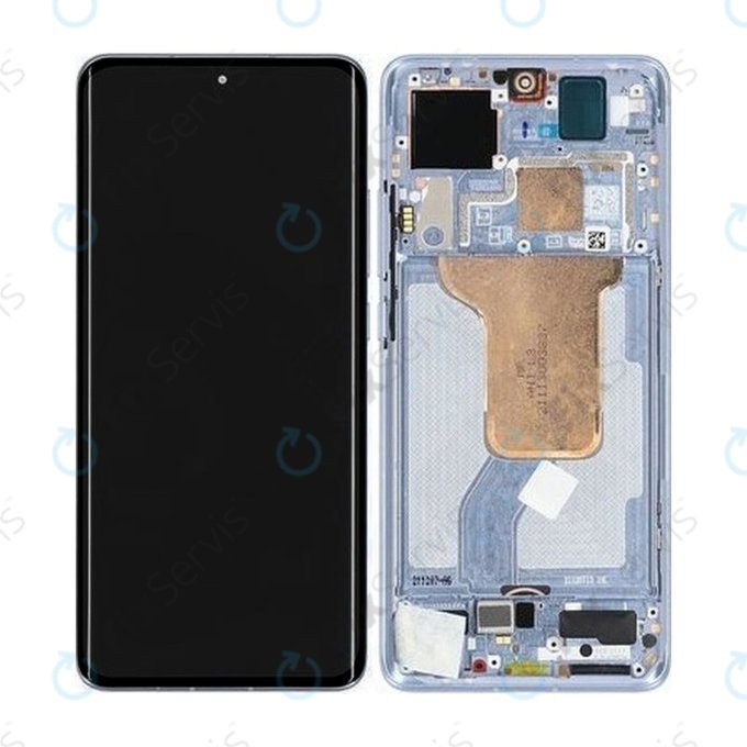 Xiaomi 12, 12X - LCD Displej + Dotykové Sklo + Rám (Blue) - 5600040L3A00, 56000400L300 Genuine Service Pack