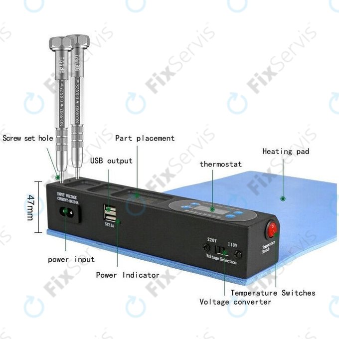 Wylie WI-1805 - Tepelná Podložka pre Demontáž LCD Displejov