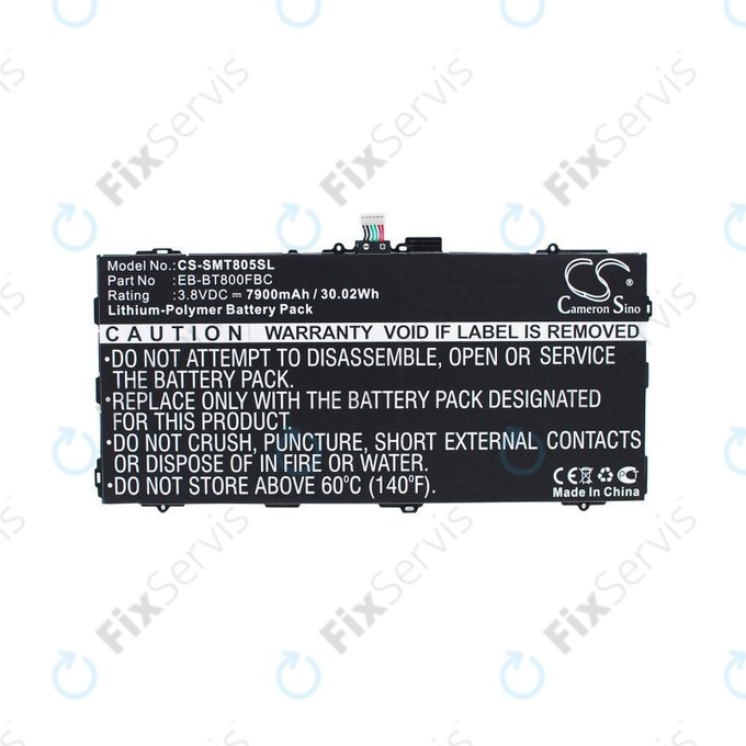 Batéria pre Samsung Galaxy Tab S 10.5, 7900mAh, Li-Pol, 3.8V, EB-BT800FBC, HQ