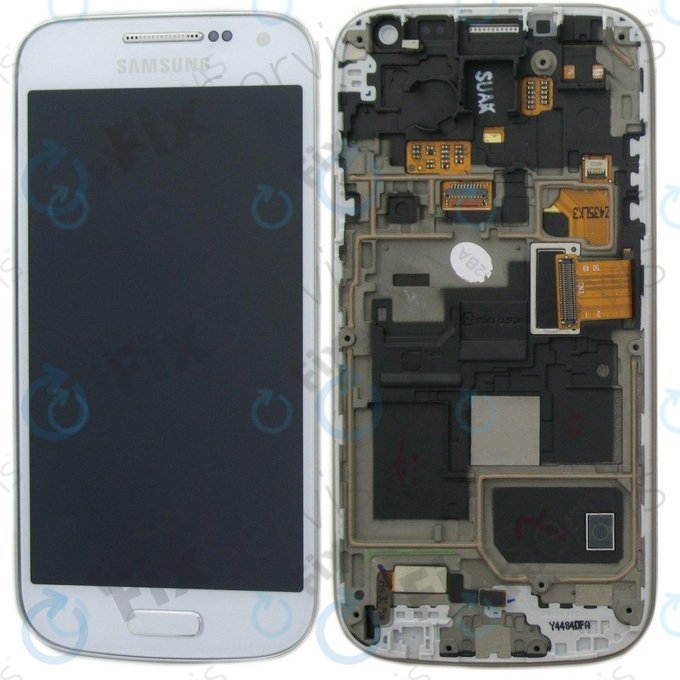 Samsung Galaxy S4 Mini i9195 - LCD Displej + Dotykové Sklo + Rám (White Frost) - GH97-14766B Genuine Service Pack