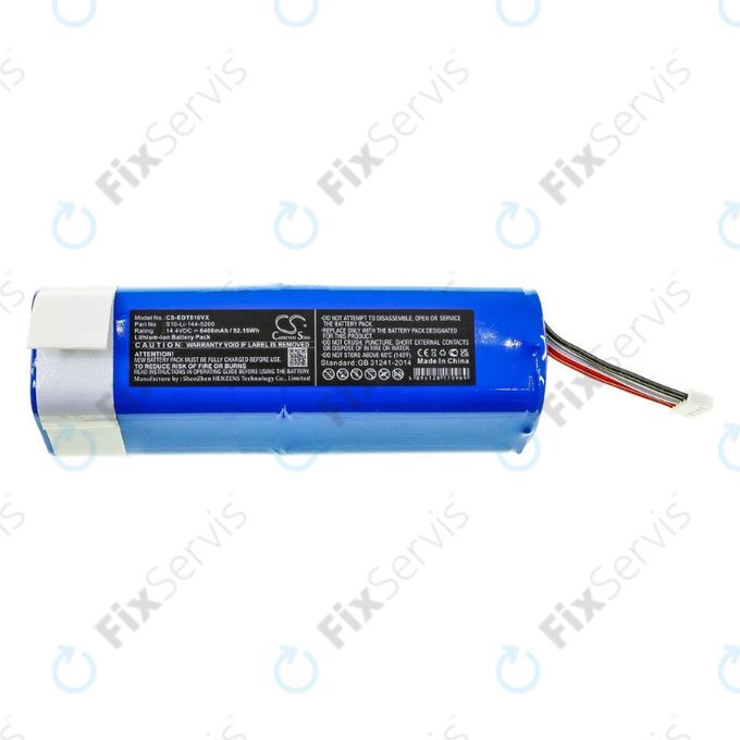 Ecovacs Deebot Ozmo-series, T-series, N-series, Yeedi Vac 2 Pros - Batéria S10-Li-144-5200 Li-Ion 14.4V 6400mAh HQ