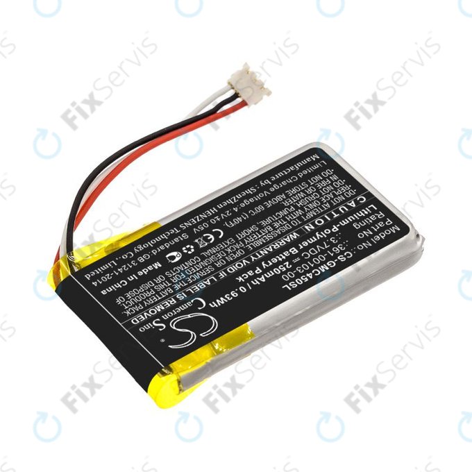 Batéria pre Garmin DashCam 45, DashCam 46, DashCam 55, DashCam 56, DashCam 66, 250mAh, Li-Pol, 3.7V, 361-00103-00, HQ