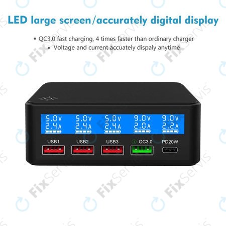 FixPremium - USB Servisná Nabíjacia Stanica s USB 3.0 a USB-C