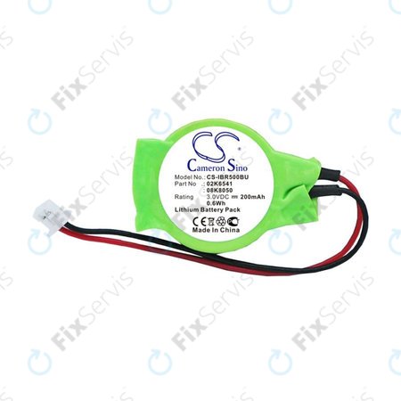 Záložná batéria pre Lenovo Thinkpad, 200mAh, Lithium, 3V, 02K6541, HQ