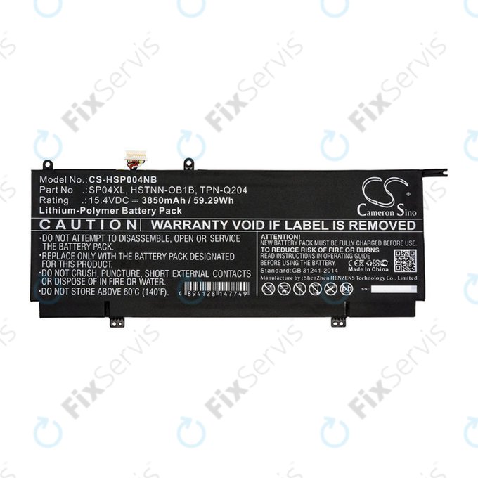 Batéria pre HP Spectre X360 13, 3850mAh, Li-Pol, 15.4V, HSTNN-OB1B, HQ