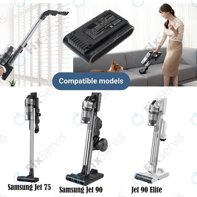 Samsung Jet 75, 75 Multi, 75 Premium, VS70, 90, VS9000 - Batéria VCA-SBT90, VCA-SBT90E, DJ96-00221A Li-Ion 21.6V 2000mAh HQ