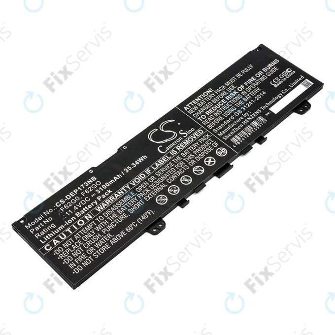 Batéria pre Dell Inspiron 13, 7373, Vostro 13, 3100mAh, Li-Ion, 11.4V, F62G0, HQ