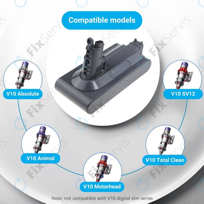 Dyson V10 - Batéria 969352-02, SV12, 206340 Li-Ion 25.2V 3000mAh HQ