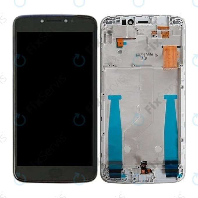 Motorola Moto E4 Plus XT1771 - LCD Displej + Dotykové Sklo + Rám (Gray) TFT