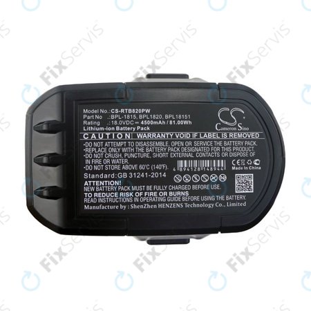 Batéria pre Ryobi 18V ONE+, 4500mAh, Li-Ion, 18V, RB1820C, RB18L25, RB1840X, RB1850X, RB18L50, HQ